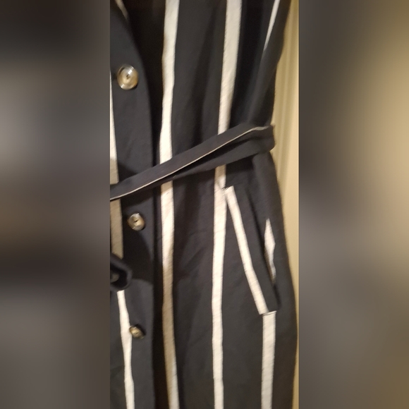 What not to wear Bussines striped shirt dress size medium cotton - Picture 6 of 9